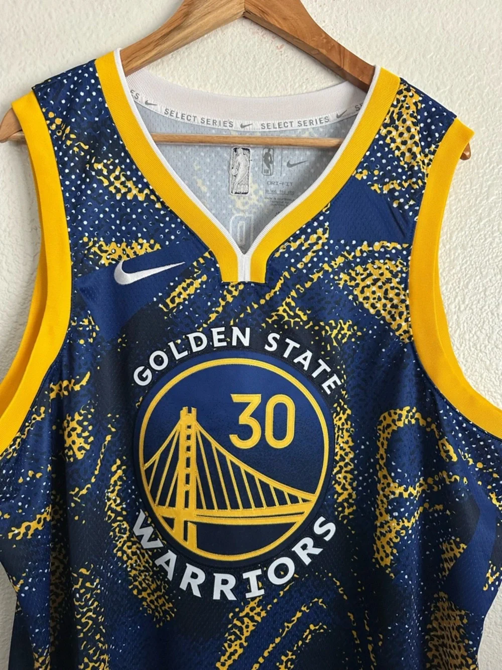 Golden State Warriors Nike Steph Curry NBA Jersey Select Series Men Size 56 2XL